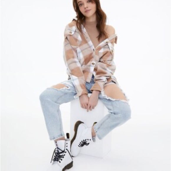 Aeropostale Multicolor Plaid Flannel Shacket - Picture 13 of 14